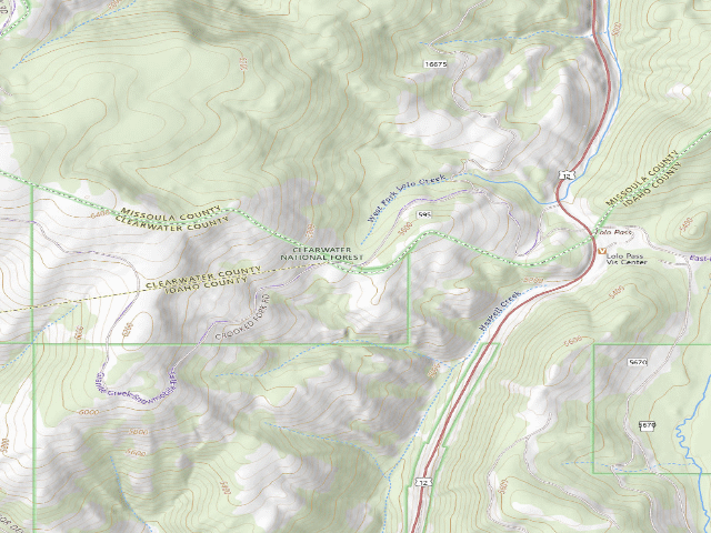 USGS topographic map of Pow595Rd-003