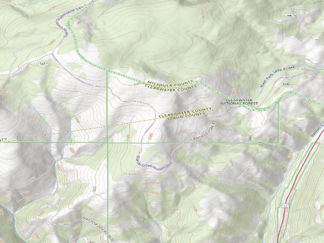 USGS topographic map of Pow595Rd-004