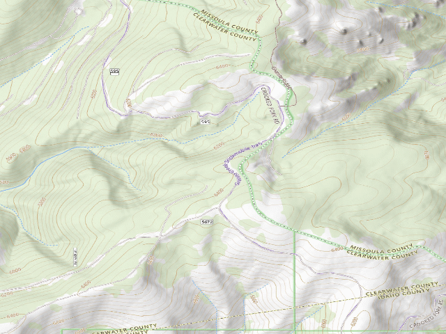 USGS topographic map of Pow595Rd-007