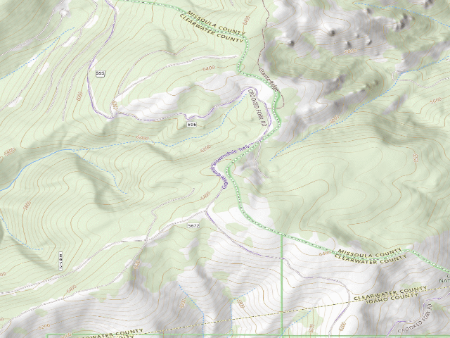 USGS topographic map of Pow595Rd-008