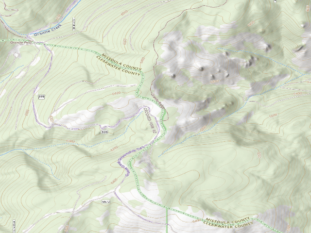 USGS topographic map of Pow595Rd-009B