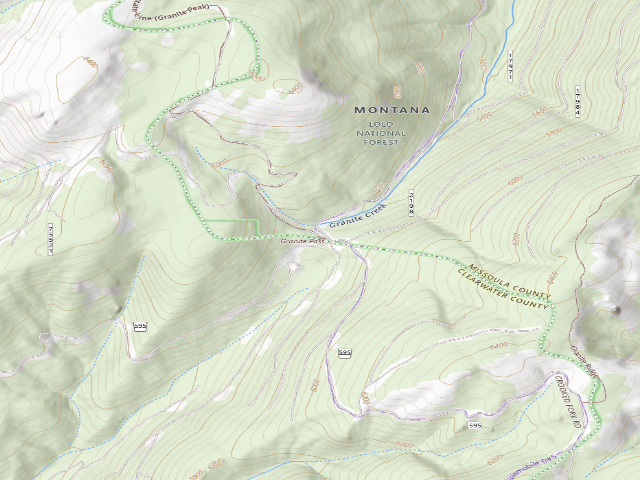 USGS topographic map of Pow595Rd-010B