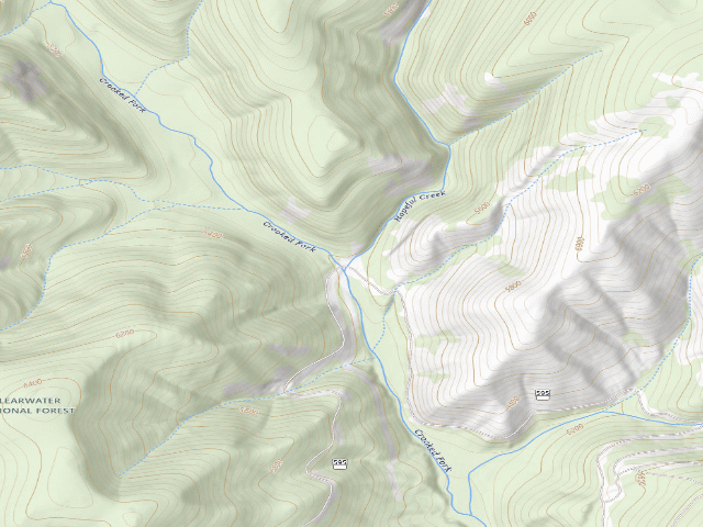 USGS topographic map of Pow595Rd-011B