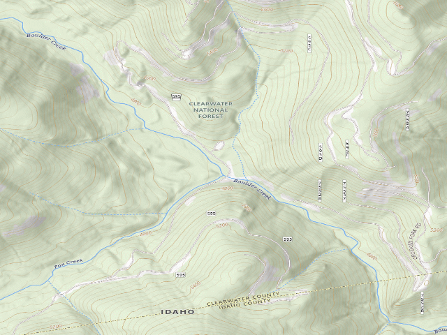 USGS topographic map of Pow595Rd-013