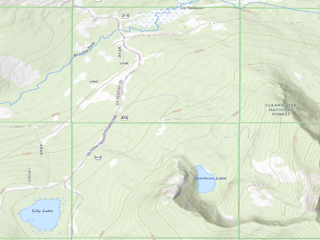 USGS topographic map of Pow7550Rd-002