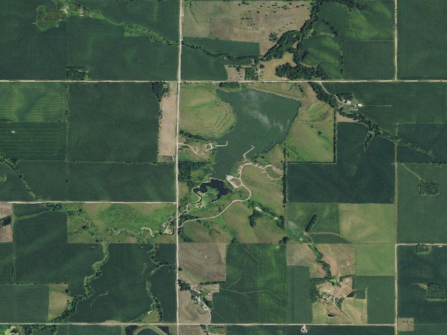 Aerial image of Powder Creek WMA