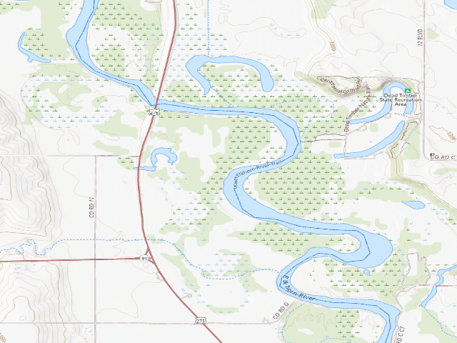 USGS topographic map of Powder Horn WMA