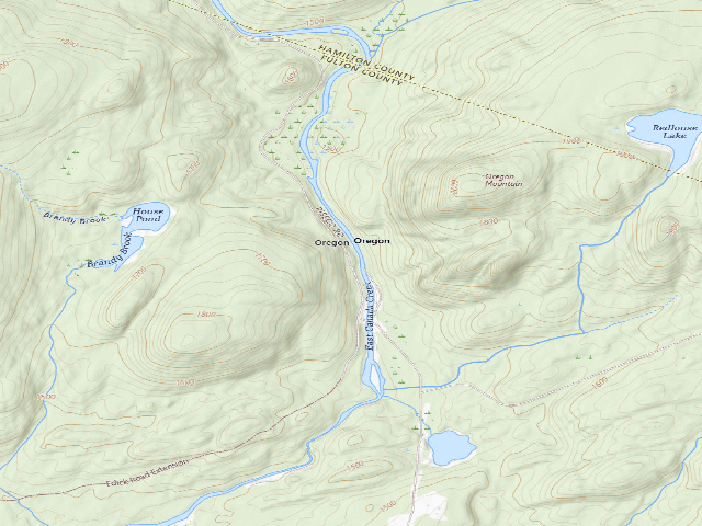USGS topographic map of Powley Rd Roadside Campsite #1 (Ferris Lake Wild Forest)