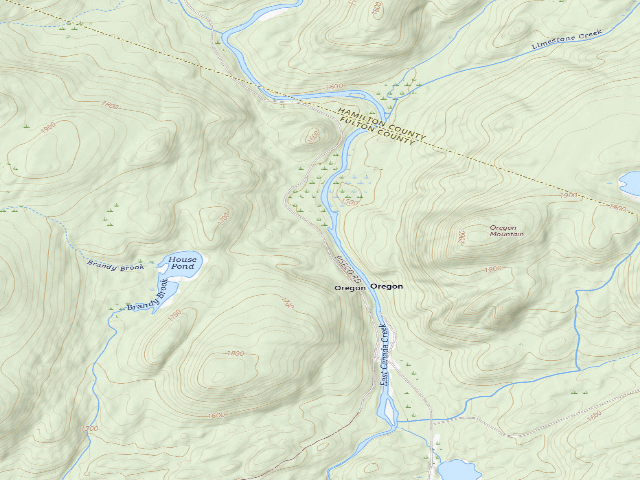 USGS topographic map of Powley Rd Roadside Campsite #2 (Ferris Lake Wild Forest)