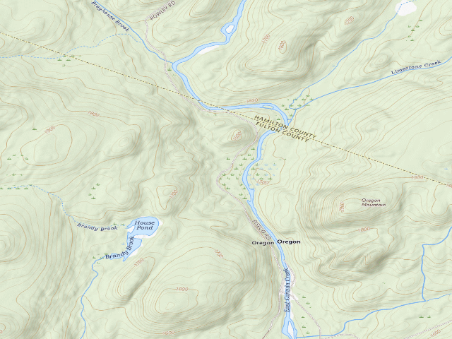 USGS topographic map of Powley Rd Roadside Campsite #3 (Ferris Lake Wild Forest)