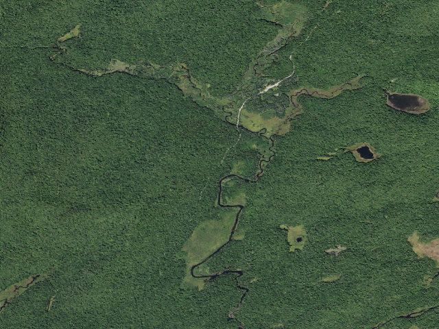 Aerial image of Powley Rd Roadside Campsite (Ferris Lake Wild Forest)
