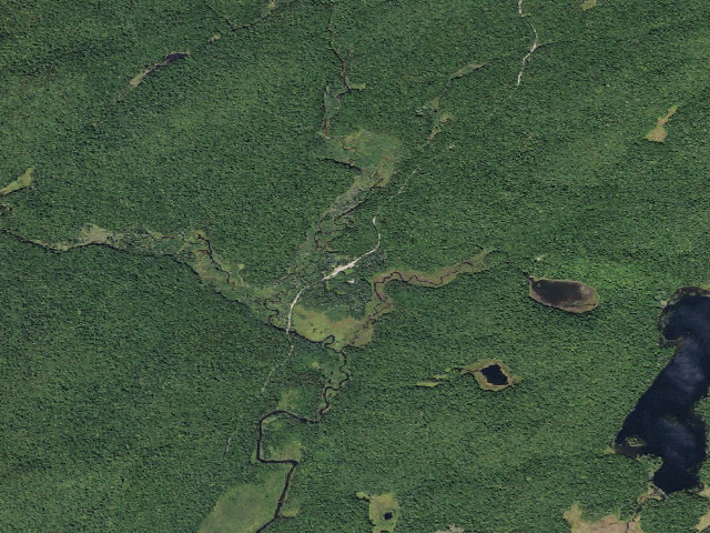 Aerial image of Powley Rd Roadside Campsite (Ferris Lake Wild Forest)