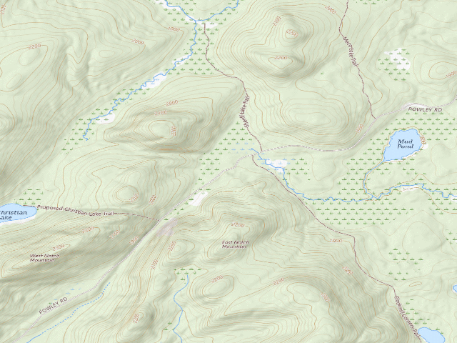 USGS topographic map of Powley Rd Roadside Campsite (Ferris Lake Wild Forest)