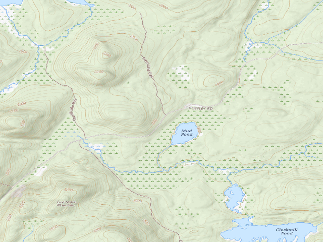 USGS topographic map of Powley Rd Roadside Campsite (Ferris Lake Wild Forest)