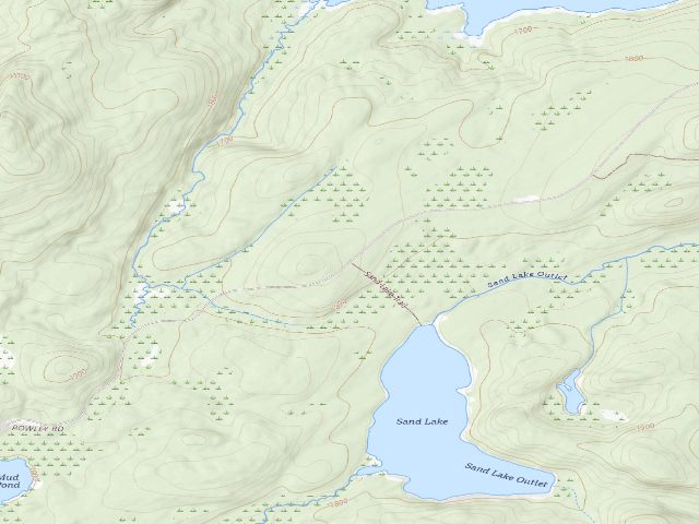 USGS topographic map of Powley Rd Roadside Campsite (Ferris Lake Wild Forest)