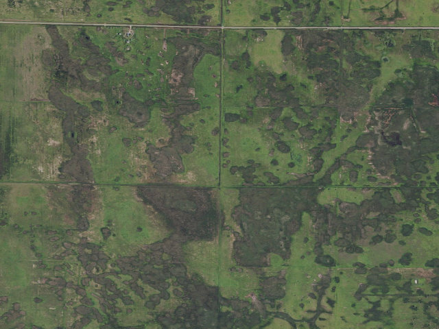 Aerial image of Prairie Chicken WMA (Grand Forks County)