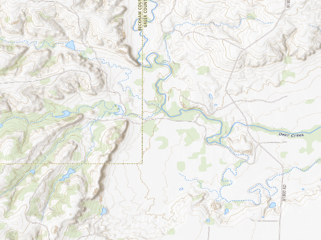 USGS topographic map of Prairie Dog Camp (Sandy Sanders WMA)
