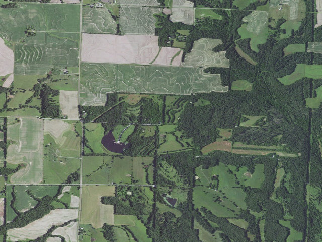 Aerial image of Prairie Home Conservation Area
