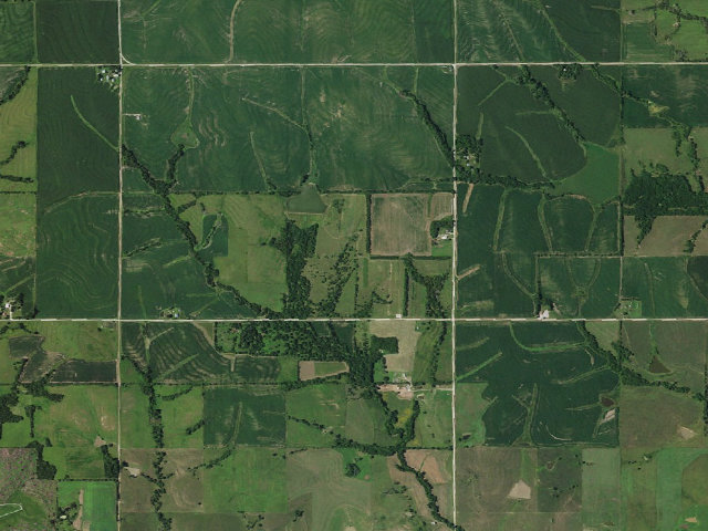 Aerial image of Prairie Knoll WMA
