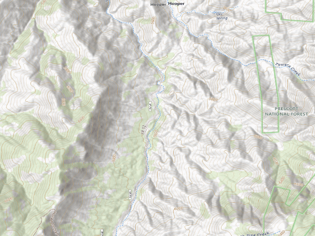 USGS topographic map of Prescott National Forest