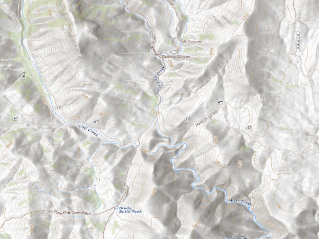 USGS topographic map of Prescott National Forest