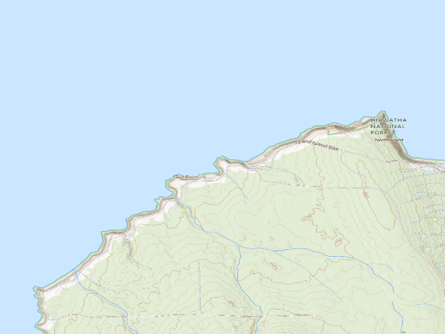 USGS topographic map of Preservation Point Campsite