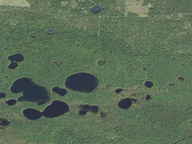 Aerial image of Pretty Lake State Forest Campground