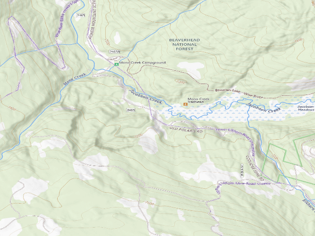 USGS topographic map of Pretty Meadow