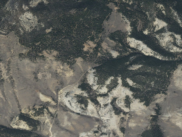 Aerial image of Pretty Rocks