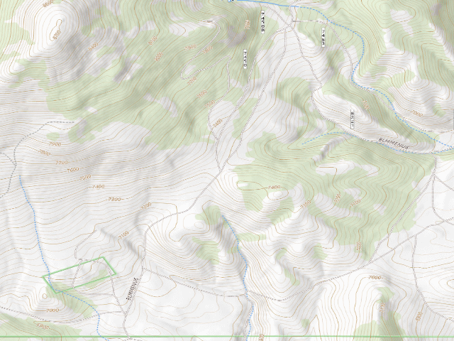 USGS topographic map of Pretty Rocks