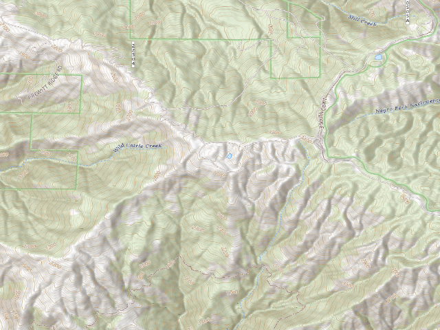 USGS topographic map of Prewitt Ridge