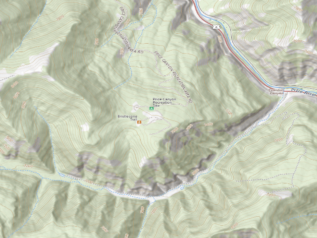 USGS topographic map of Price Canyon Recreation Area