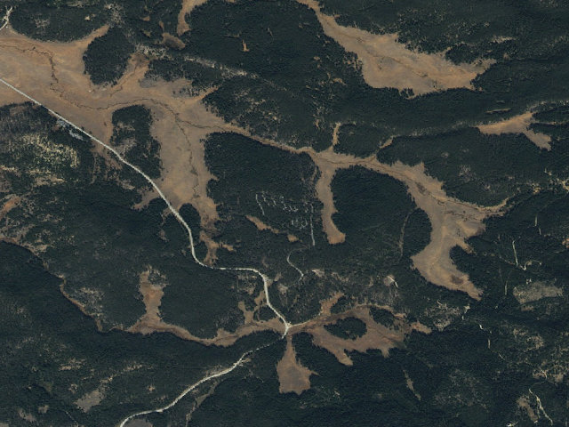 Aerial image of Price Creek Campground