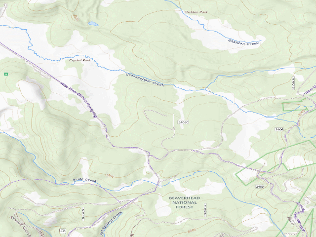 USGS topographic map of Price Creek Campground