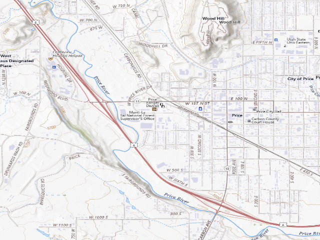 USGS topographic map of Price Field Office