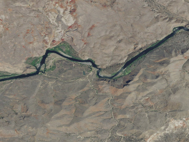 Aerial image of Priest Hole BLM Recreation Site