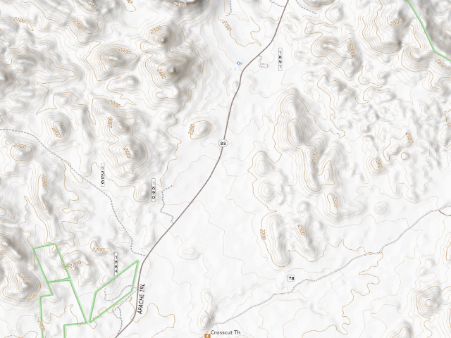 USGS topographic map of Primitive Camping