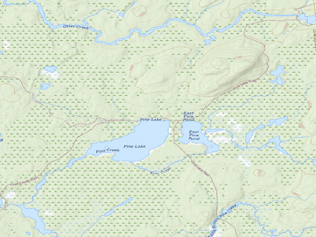 USGS topographic map of Primitive Tent Site (Independence River Wild Forest)