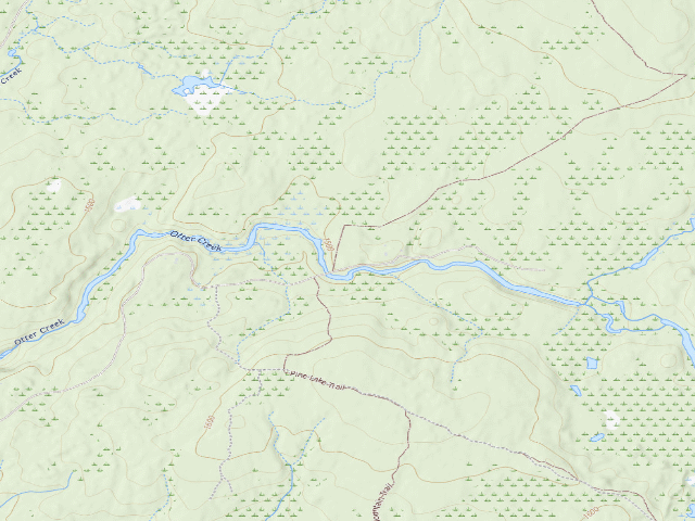 USGS topographic map of Primitive Tent Site (Independence River Wild Forest)