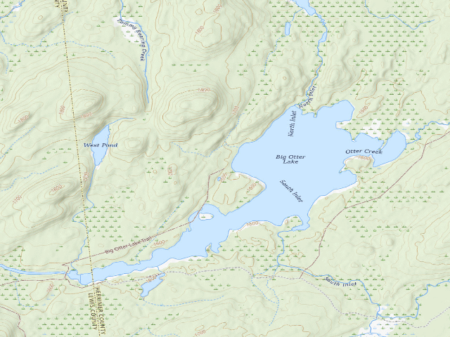 USGS topographic map of Primitive Tent Site (Independence River Wild Forest)