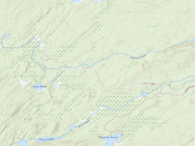 USGS topographic map of Primitive Tent Site (Independence River Wild Forest)