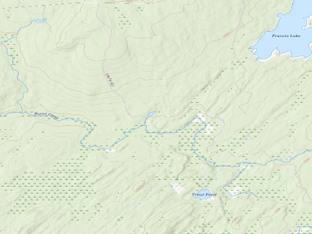 USGS topographic map of Primitive Tent Site (Independence River Wild Forest)