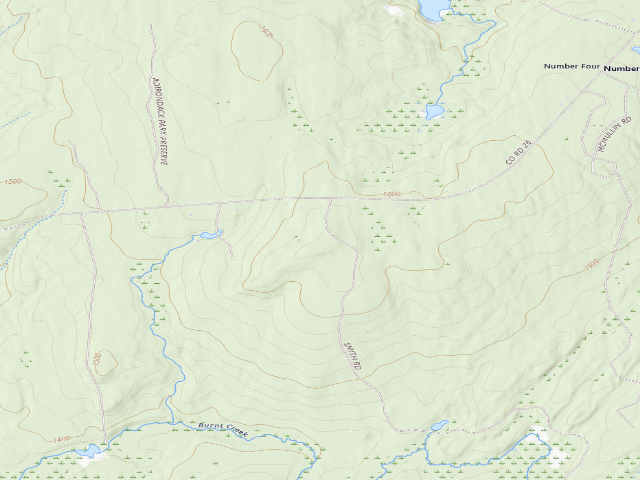 USGS topographic map of Primitive Tent Site (Independence River Wild Forest)