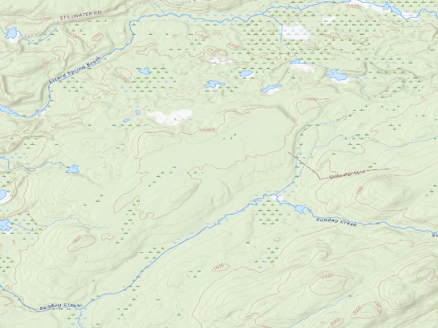 USGS topographic map of Primitive Tent Site (Independence River Wild Forest)