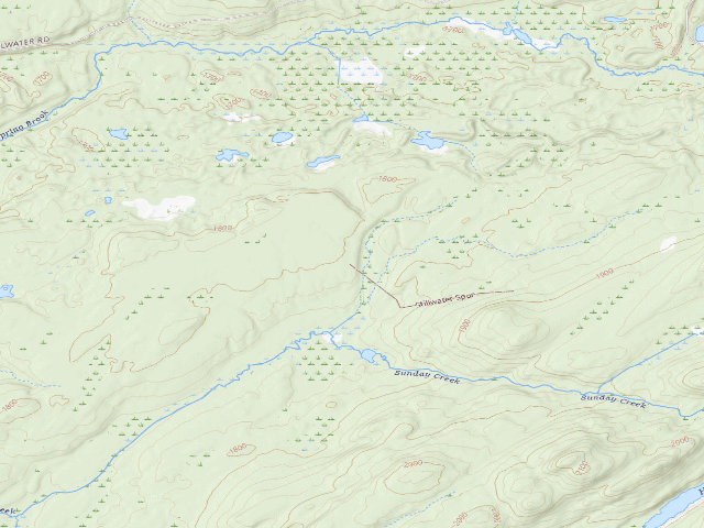 USGS topographic map of Primitive Tent Site (Independence River Wild Forest)