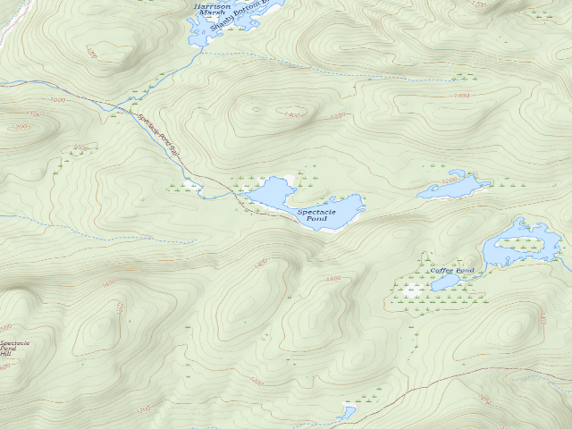 USGS topographic map of Primitive Tent Site (Pharaoh Lake Wilderness)