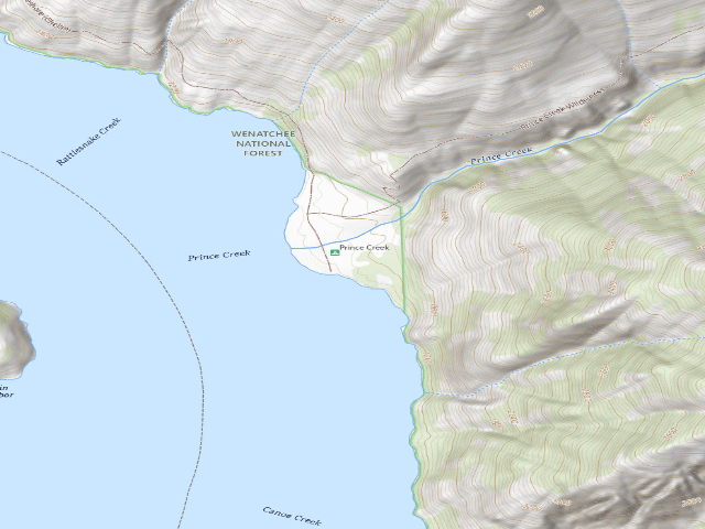 USGS topographic map of Prince Creek Campground