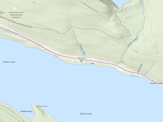 USGS topographic map of Princess Creek