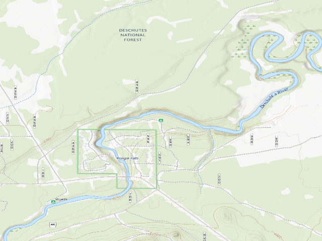 USGS topographic map of Pringle Falls