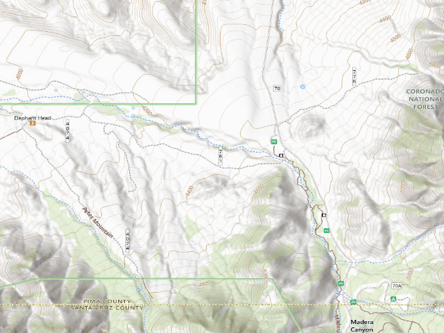 USGS topographic map of Proctor Road Dispersed Camping